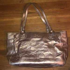 Coach Metallic Gold Large Tote